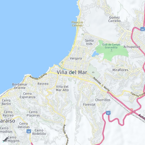 HERE Map of Viña del Mar, Chile